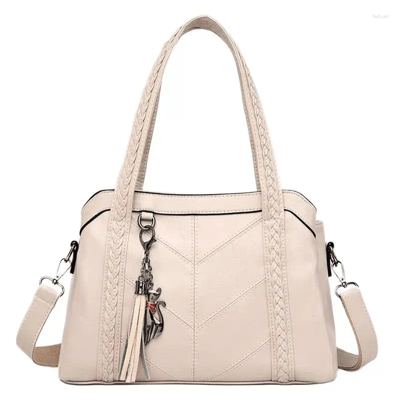 Shoulder Bags Handbags Women Designer High Quality Many Pockets Soft Leather Casual Crossbody For 2025 Sac