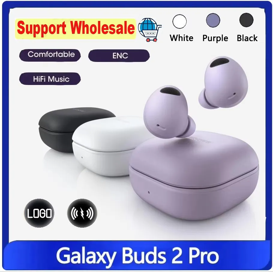 2024 Buds 2 Pro True Wireless Bluetooth Earphones Headphones HiFi Sound Low Latency Noise Reduction Earbuds for IPhone Android Smart Mobile Cell Phone