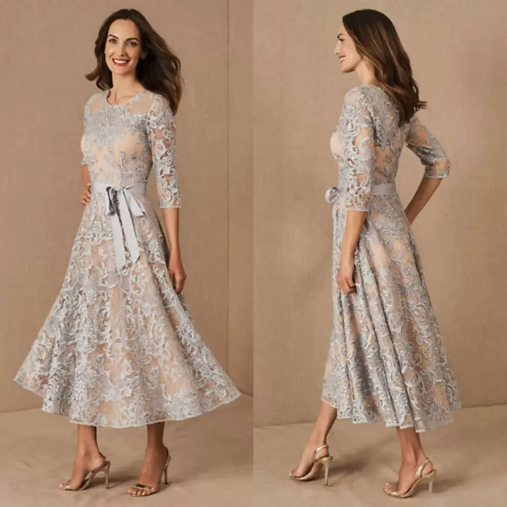Bride Elegant Of Dresses The Jewel Neck A Line Lace Appliques Wedding Guest Dress Long Sleeves Formal Mother Gowns Cg Ppliques