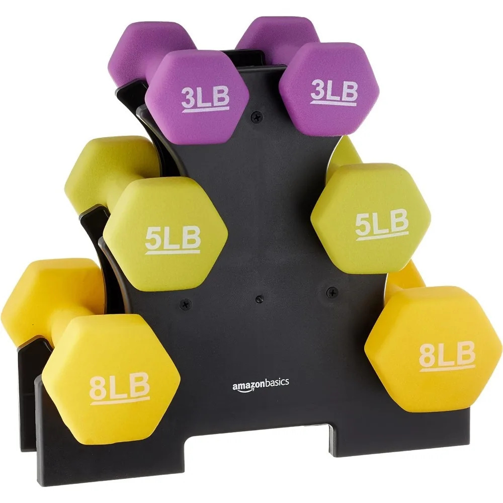 Neoprene coated hexagonal training dumbbell hand weight set 241127