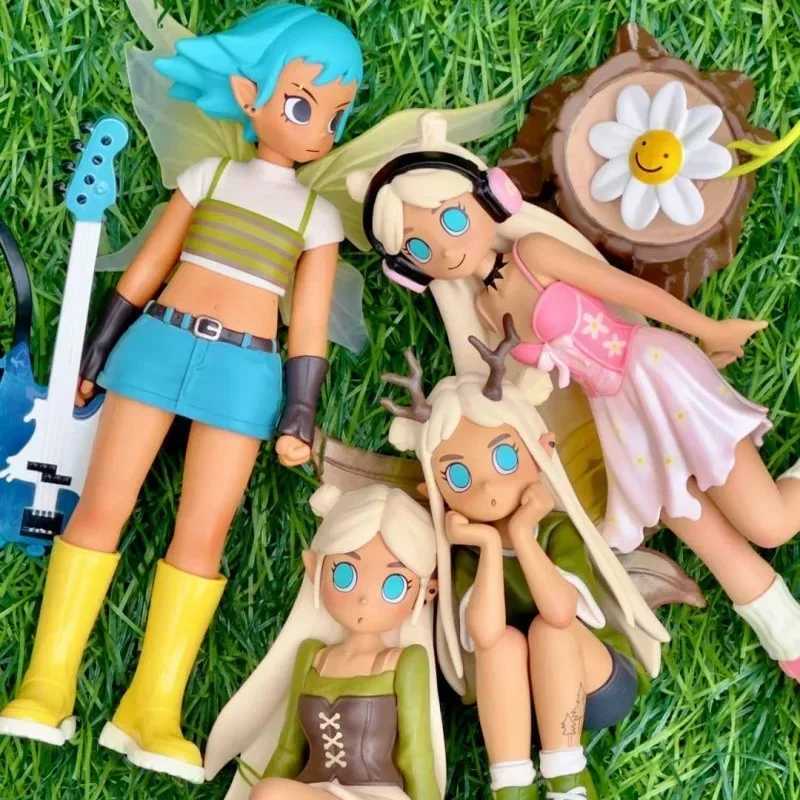 Blind Box Peach Riot Punk Fairy Series Kawaii Figurine Gigi Frankie Poppy Girls Doll Anime Character Series Model Toy Gifts X241127