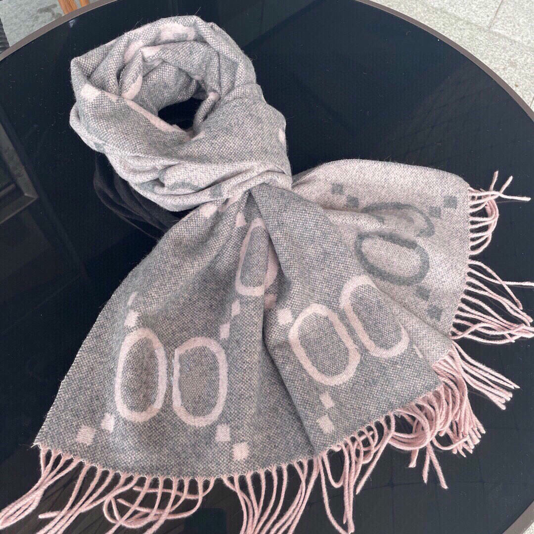 Winter Warmth: Chunky Knit Scarf designer scarf Large letters scarfs jacquard weave cashmere autumn and winter women warm men comfortable touch senior fashion