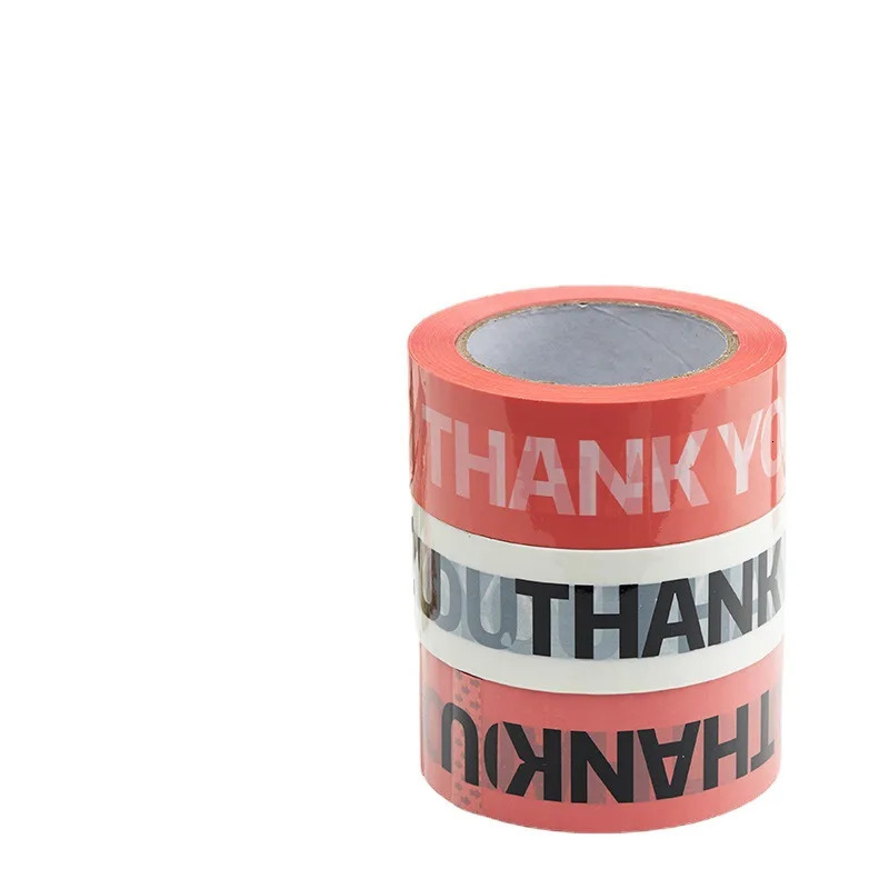 THANK YOU Packing Sealing Transparent Adhesive Tape for Small Business Supplies Express Packaging Gift Box Decor 240426