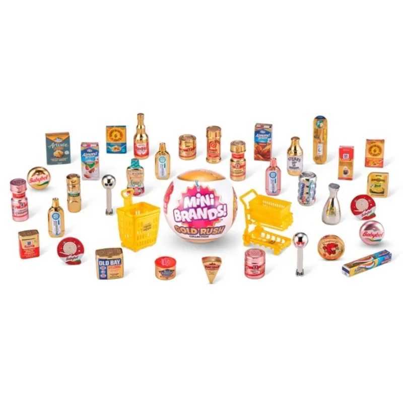 5 Surprise Mini Brands Gold Rush Limited Edition Mysterious True Mini Brand Series Toy Desktop Decoration Childrens Gift X241127
