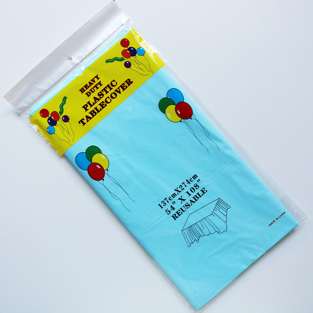 Portable Disposable Table Covers PE Plastic Tablecloth Wedding Birthday Party Cloth for Rectangle Desk