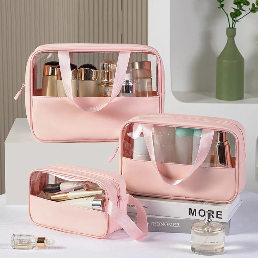 Travel Toiletry Bag for Women and Men Matte Translucent Toiletry Bag with Handy Handle Makeup Cosmetic Organizer Bag for Trave 241128