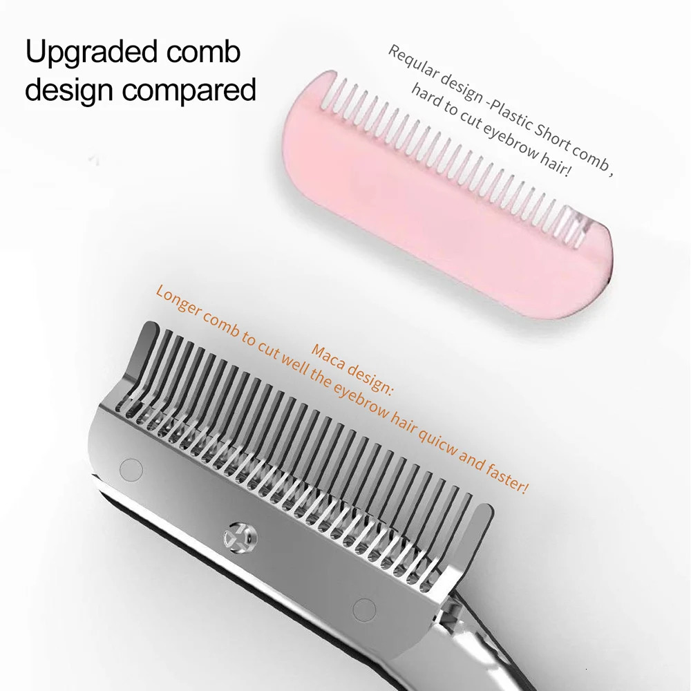 1pc Professional Eyebrow Trimmer Scissors Shaver With Comb Brush Stainless Steel Washable Brow Razor Women Beauty Makeup Tool 241128