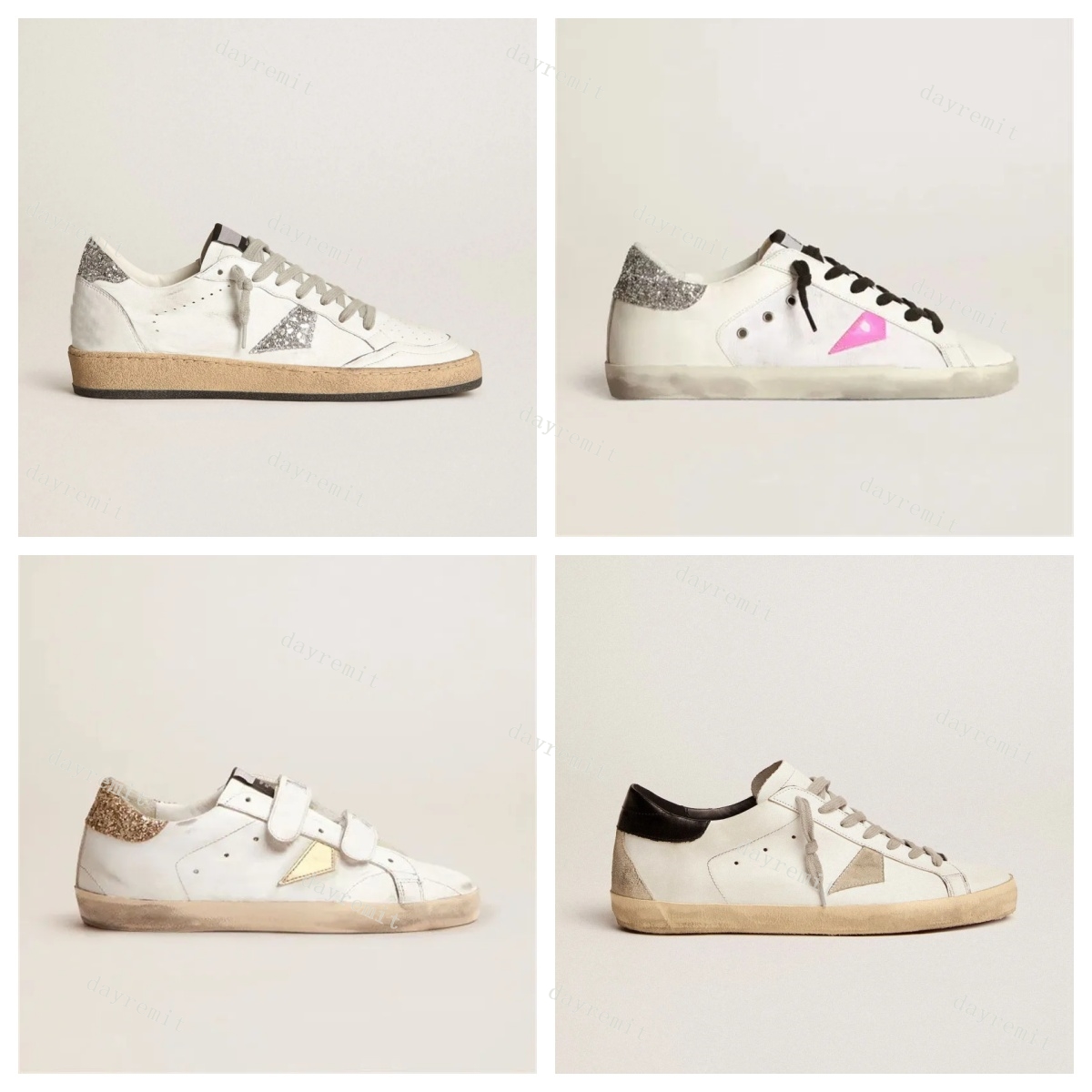 Dirty Shoes Designer Trainers Mid-Star Sneakers Men Trainer Patent Leather Sneaker Platform Casual Shoe Women Sneake Lace-up Trainers Round Toe Shoes