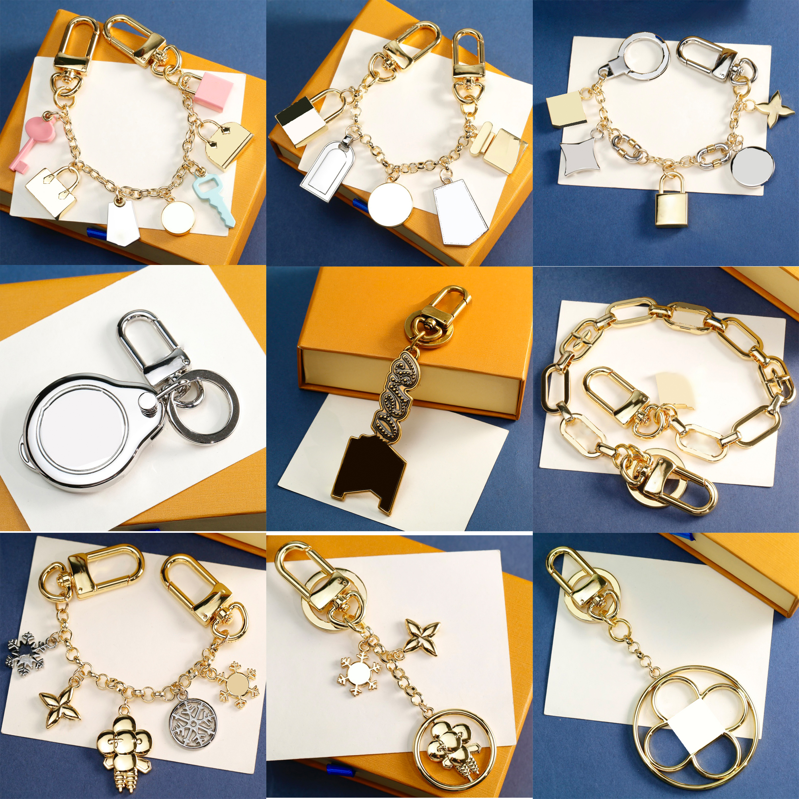 2024 Hot Fashion S Key Designers Buckle Lovers Car Keychain Handmade Leather Keychains Men Women Bag Pendant Accessories Brand 554540 47D3