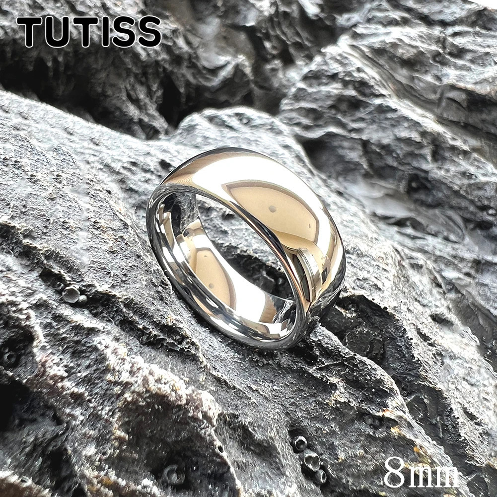 TUTISS 2/3/4/5/6/7/8/10mm Tungsten Carbide Ring Men Women Shiny White Gold Color Wedding Band Comfort Fit 241128