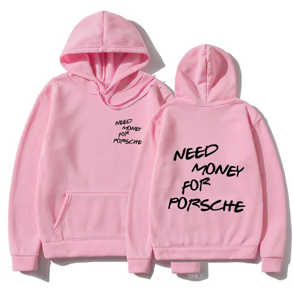 2024 Funny Need Money Letter Print Hoodie Fashion Design Mens Womens Sweatshirt Loose Oversized Couples Casual HoodiesXJ241128