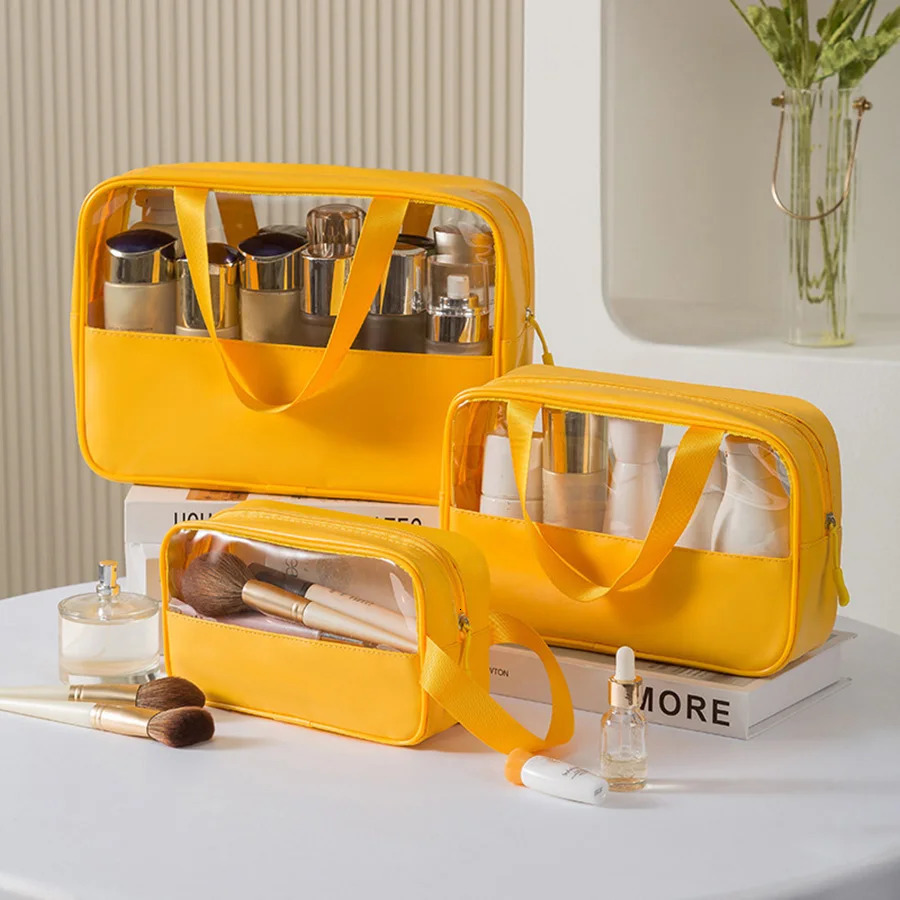Travel Toiletry Bag for Women and Men Matte Translucent Toiletry Bag with Handy Handle Makeup Cosmetic Organizer Bag for Trave 241128