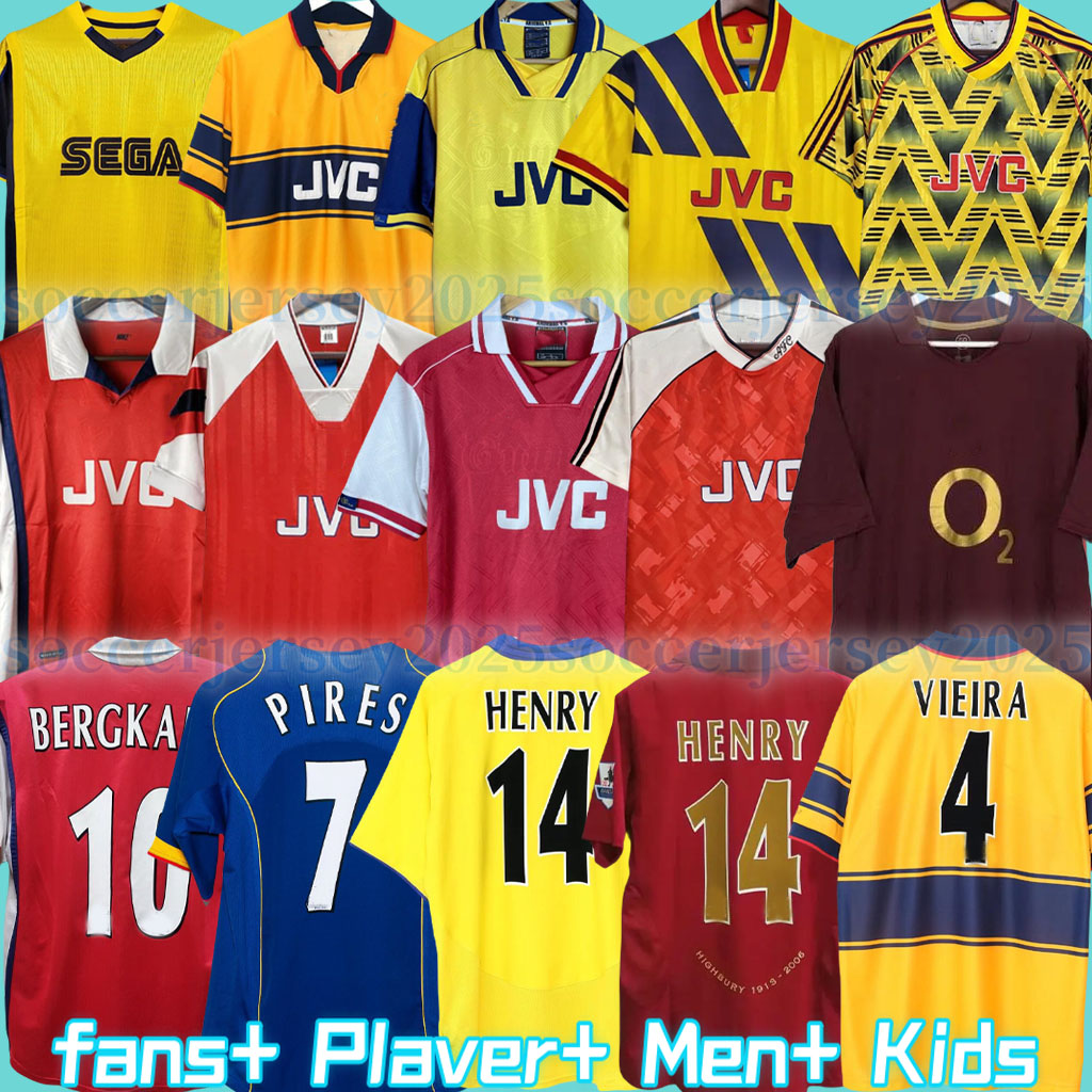 1982 1983 85 86 07 2014 Arsen RETRO HENRY BERGKAMP Soccer Jerseys 91 92 93 94 95 96 97 00 01 02 VIEIRA MERSON ADAMS VIEIRA V.PERSIE Home Away thjird Football Shirt