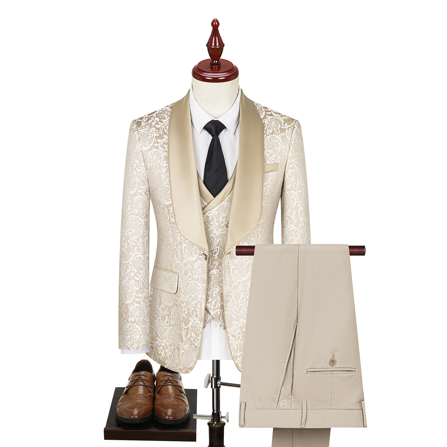 K424 Men's Elegant Wedding Dress Suit - Perfect Fit for Grooms & Best Men