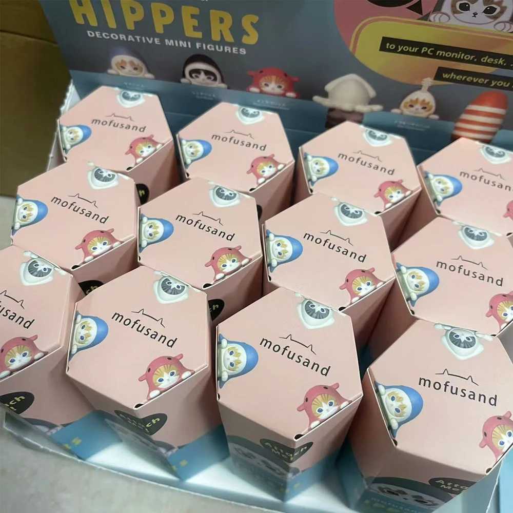 Kawaii Mufus and Hippers series blind box action pictures cute dolls mysterious boxes mobile phone decoration accessories toys X241127