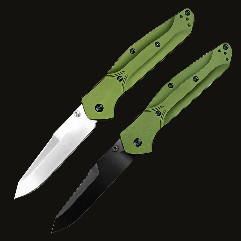 2 Models 940/940BK Osborne Folding Pocket Knife 3.4 Satin Plain Blade, Green Aluminum Handles Bailout Tactical Outdoor Survival Camping Tools BM 9400 