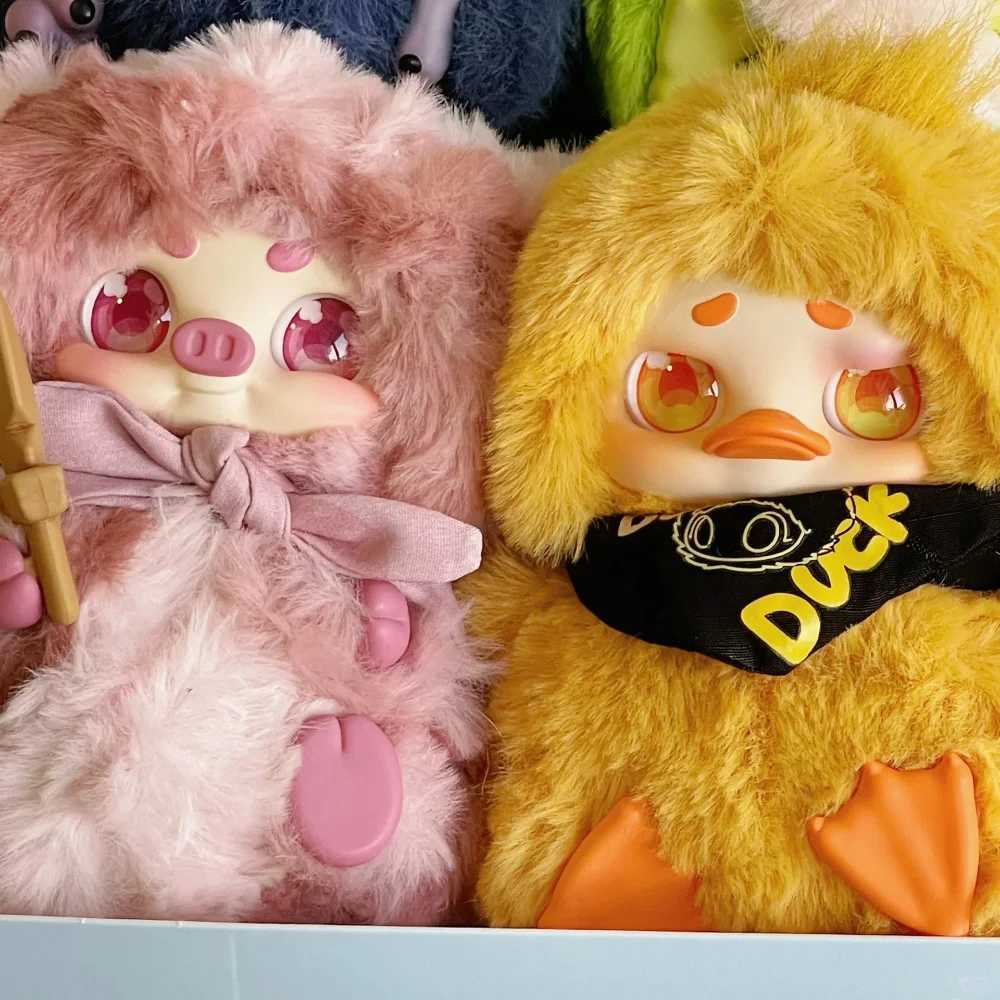 Cino Childrens Story Battle Plush Blind Box Kawaii Fluffy Pig Rabbit Doll Cute Animated Character Surprise Box Childrens Mysterious Gift Toy X241127