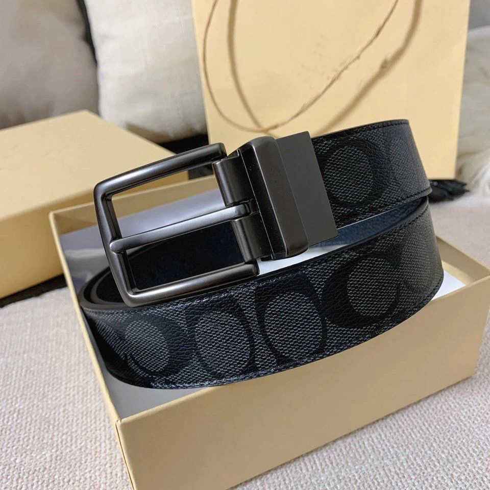 Leather belt men's leather casual men's belt business classic trend youth plate buckle waistband J241128
