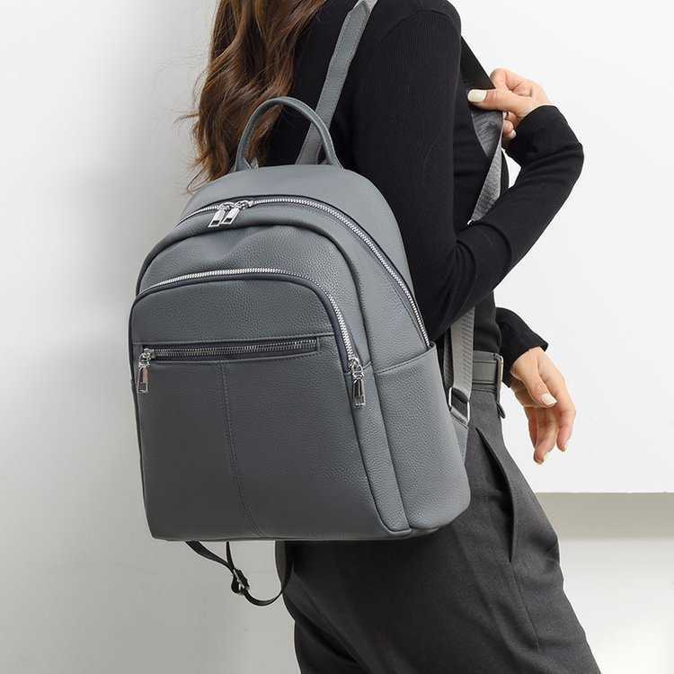 New women's backpack 2024 solid color versatile women's backpack women's Korean version fashionable and personalized commuting bag