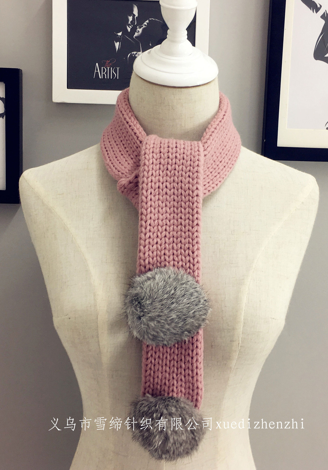 New Korean Versatile Solid Color Knitted Cross Small Scarf Women's Korean Edition Autumn/Winter Warm Scarf Wholesale