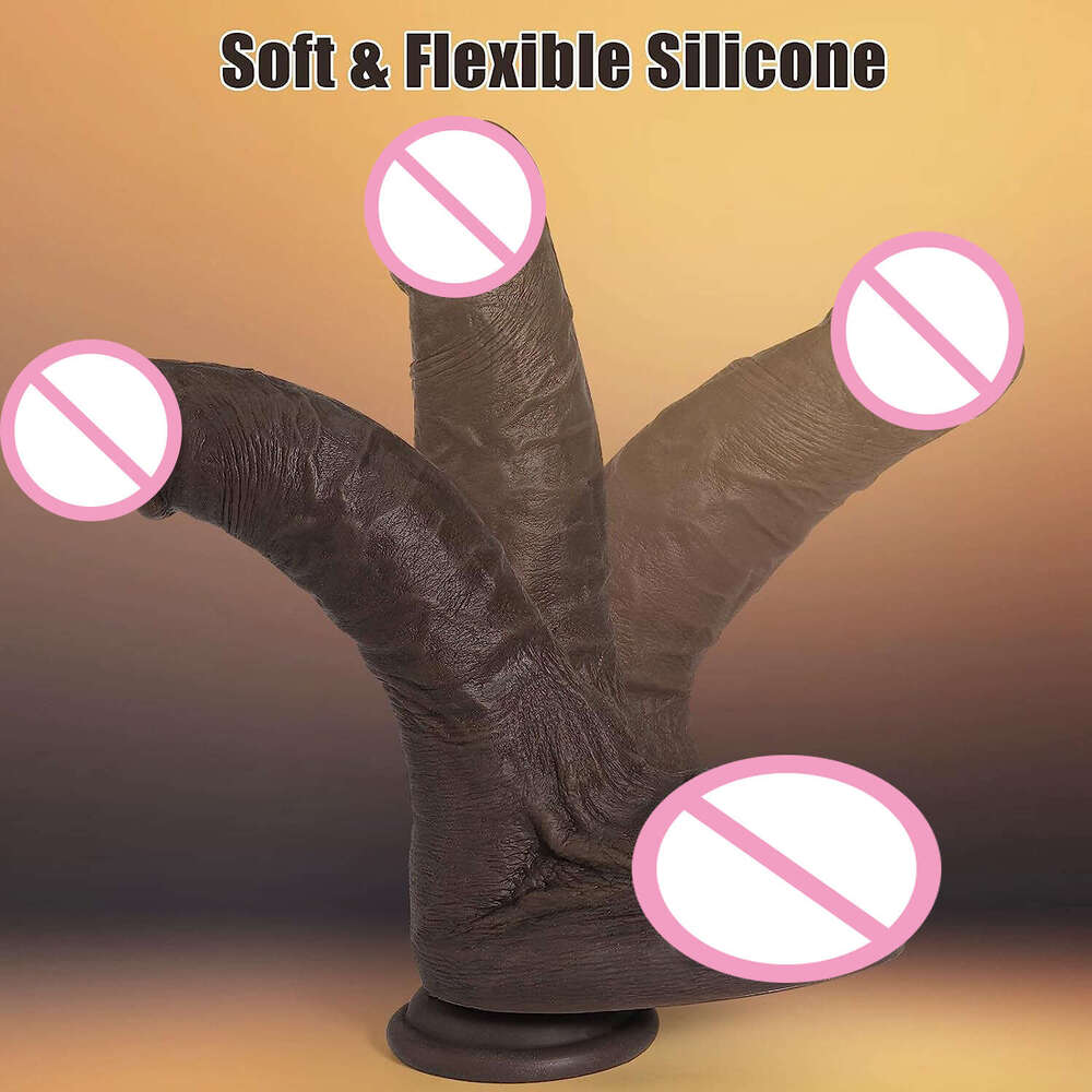 8.4-Inch Realistic Silicone Dildo with Suction Cup - Huge Lifelike Anal/Vaginal Toy for Women, Soft & Safe Adult Sex Stimulator
