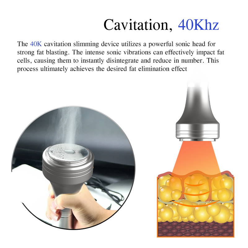 Newest 40K Ultrasonic Cavitation Machine RF Vacuum body Slimming Bipolar Skin Care cellulite machine