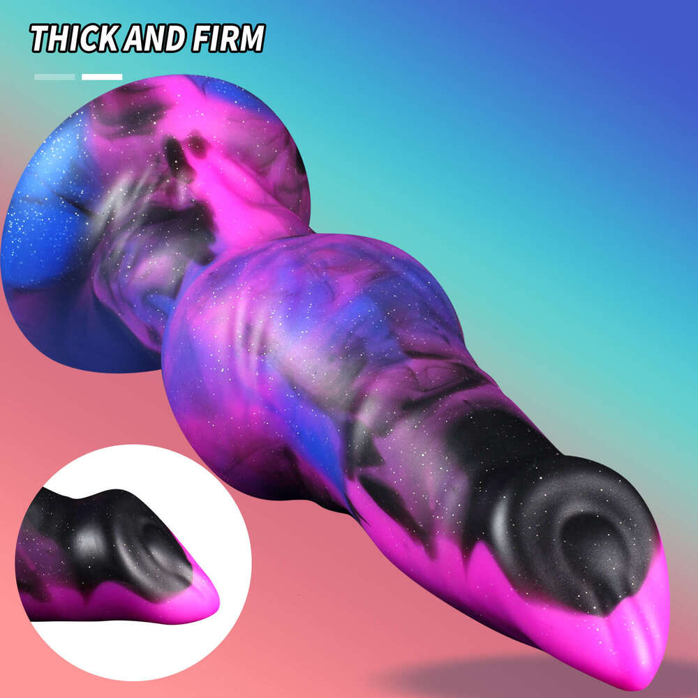 Huge Monster-Design Silicone Dildo & Butt Plug - Animal-Shaped Anal/Vaginal Toy for Women, Lesbian, Gay Adults, Strong Suction Cup