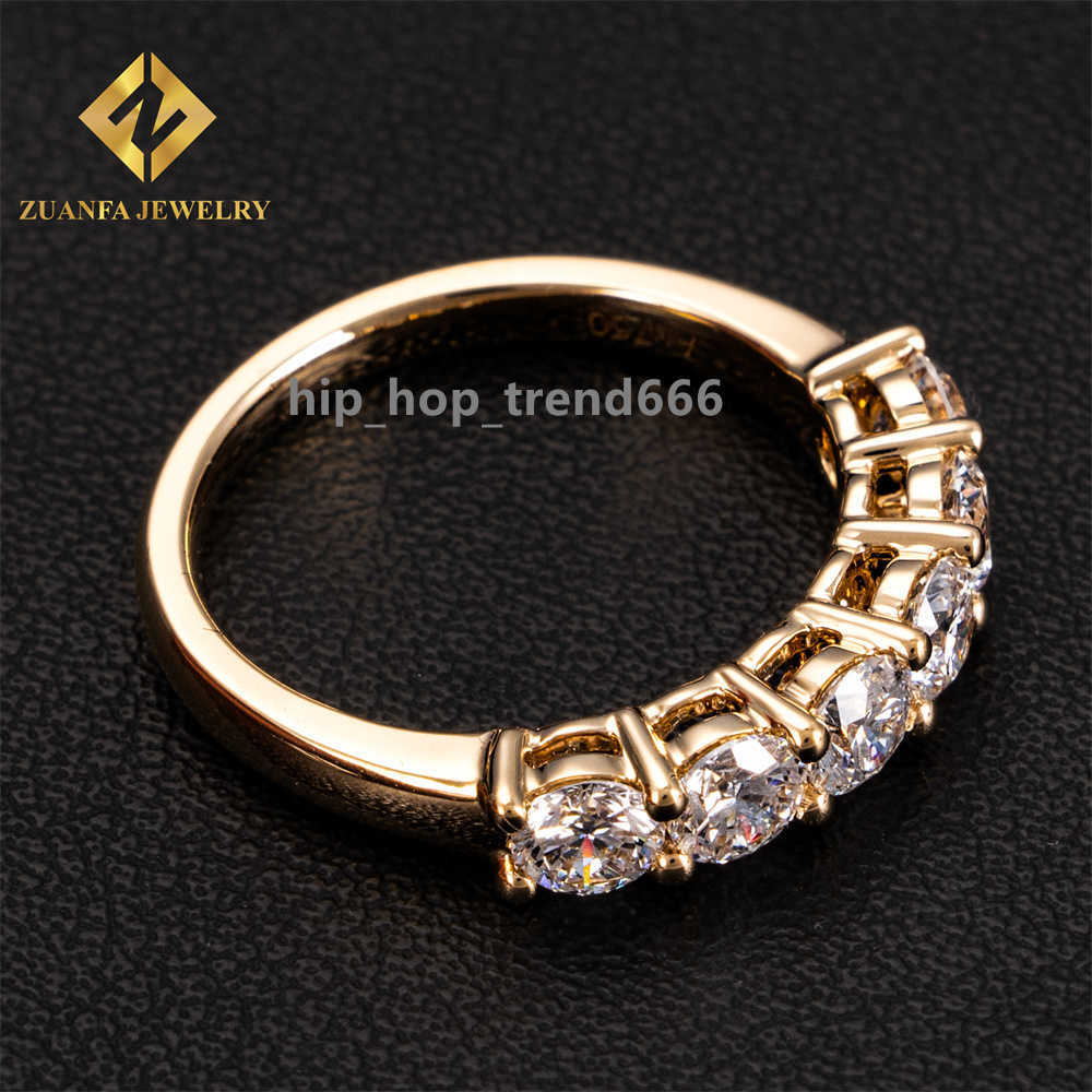 Personalized Eternity Wedding Band Lab Grown Moissanite Diamond 18K Yellow Gold Fine Jewelry Engagement Ring