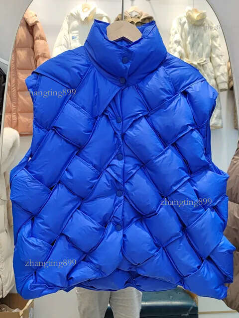 Women's Vests Ailegogo Autumn Women Stand Collar Loose White Duck Down Vest Casual Female Sleeveless Warm Down Waistcoat Puffer Tops 221202