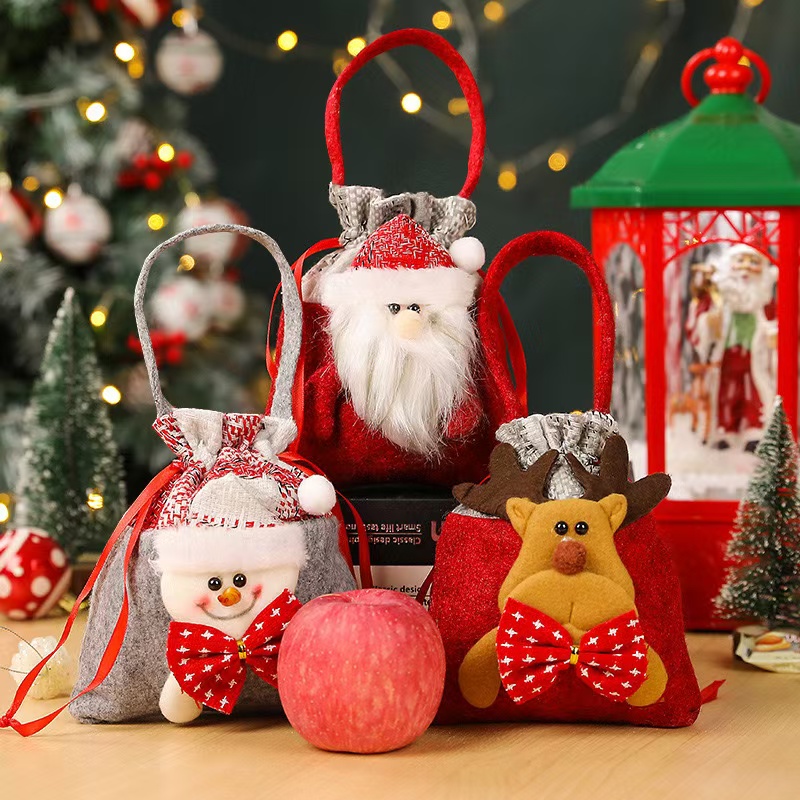 Naughty and Faceless Santa Claus New Handbag, Christmas Decoration Supplies Candy Bag