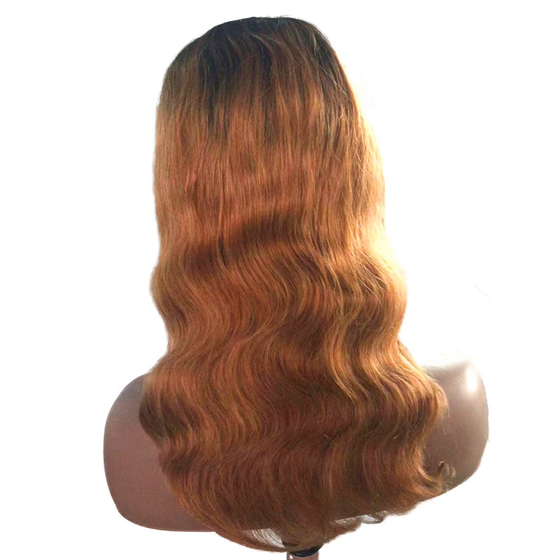 Ombre Color Brazilian Human Hair 1B 30 Peruvian Virgin Hair 13*4 Lace Front Wig 150% Density 10-32 inch Body Wave Straight