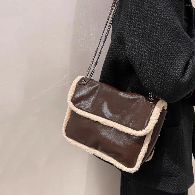 Free Delivery 2025S Designer Chain Crossbody | Tote Bag Lambskin With Patent Leather & High Quality PU Handbag Shoulder Women Crossbody Bag Designer B