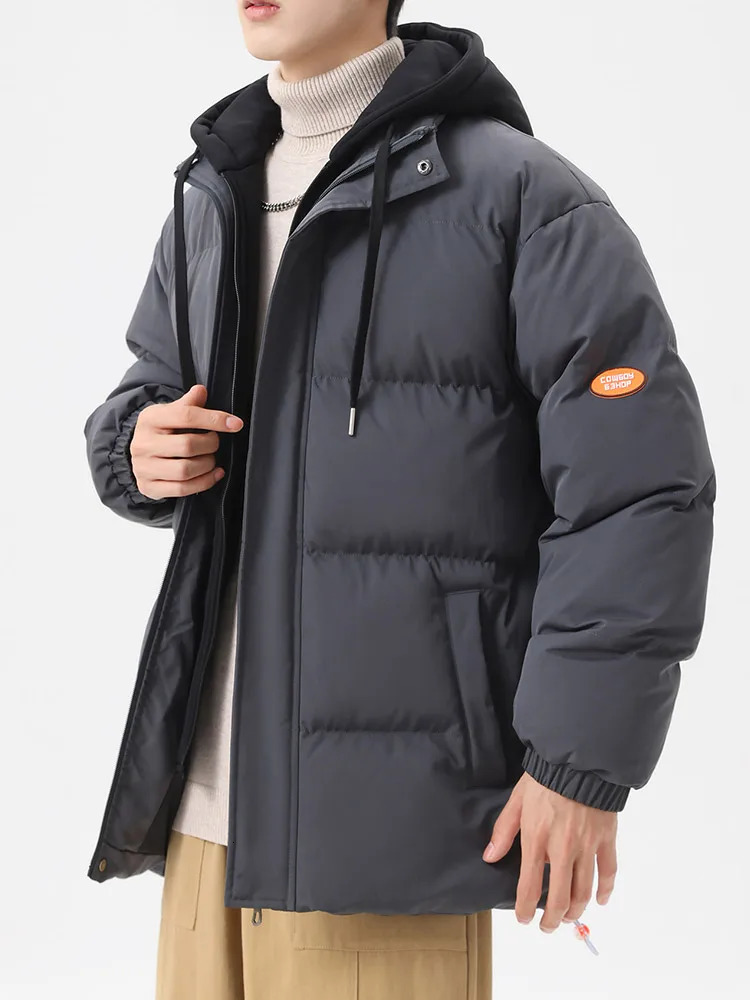 Plus Size Mens Winter Jacket Thick Warm Parka Coat Korean Fashion Cotton Padded Thermal Outerwear Hooded Windbreaker 8XL w241126