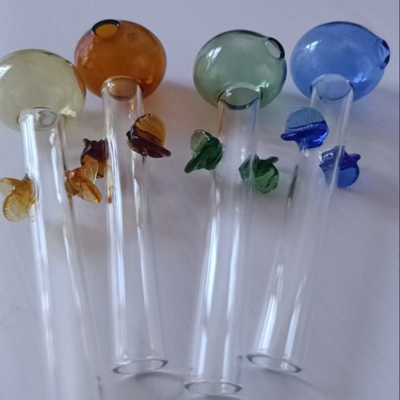20PCS 12cm Glass Oil Burner Pipe Pyrex Smoking Pipes 30mm ball Clear Test Straw Tube Burners For Water Bong Accessories