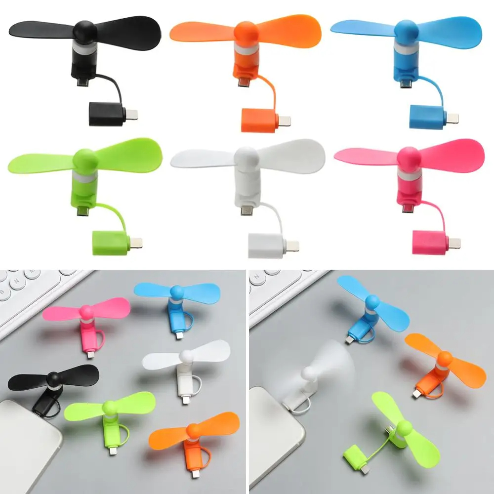 Portable Mini Fan Rechargeable USB Charging Handheld Fan Built-in 500mAh Battery 3 Speed Power for Outdoor Office Sports Travel