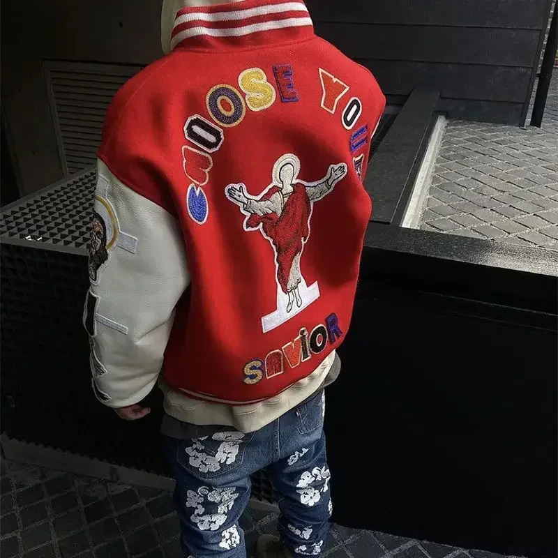 Hip hop high-density letter embedding jacket bump filled star cotton coat winter fashion mens and womens couple jackets 241127