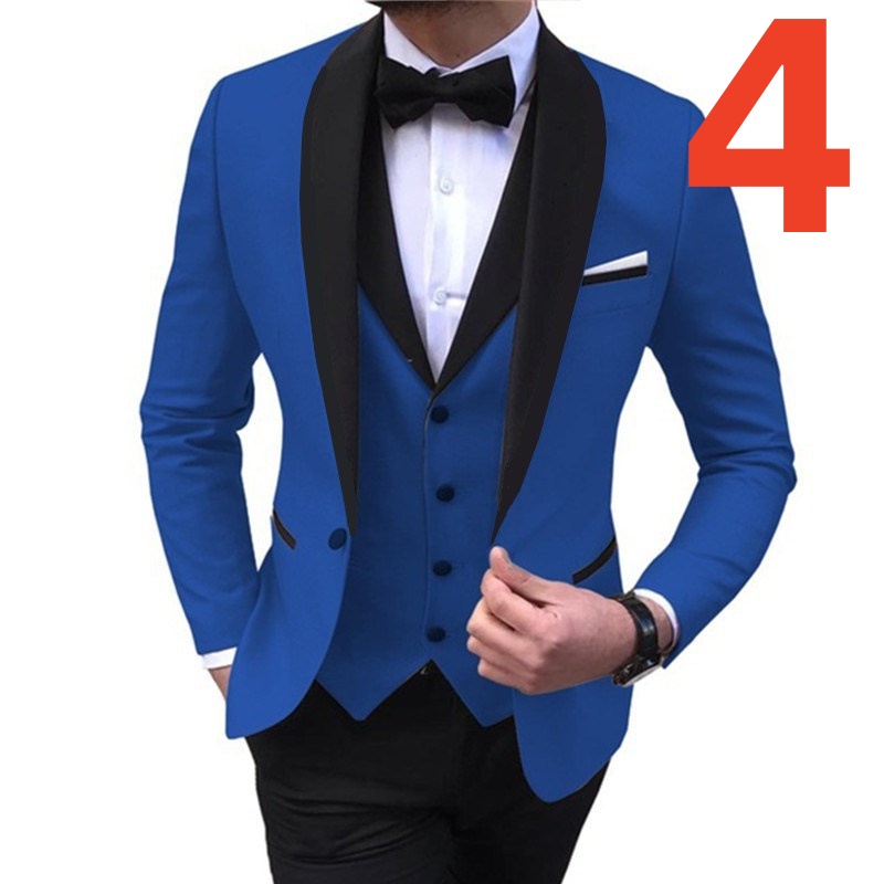 Men's Kk1387 Slim Fit Three-Piece Business Suit - Elegant & Professional