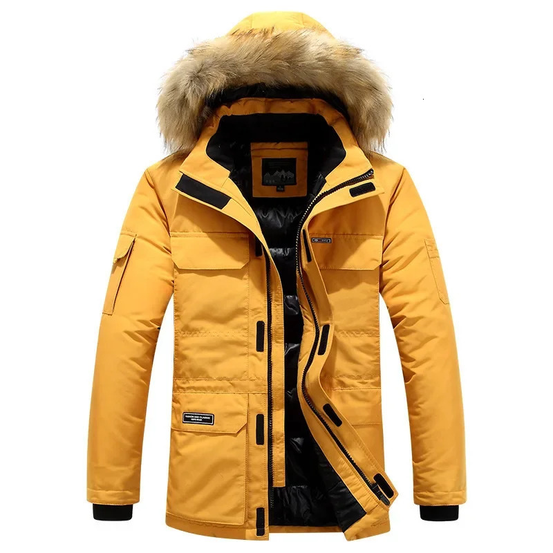 Male Thick Warm Coat plus size 6XL Men hooded Fashion Mens Parkas Thicken Hooded Winter Windproof Man Jacket Parka w241126