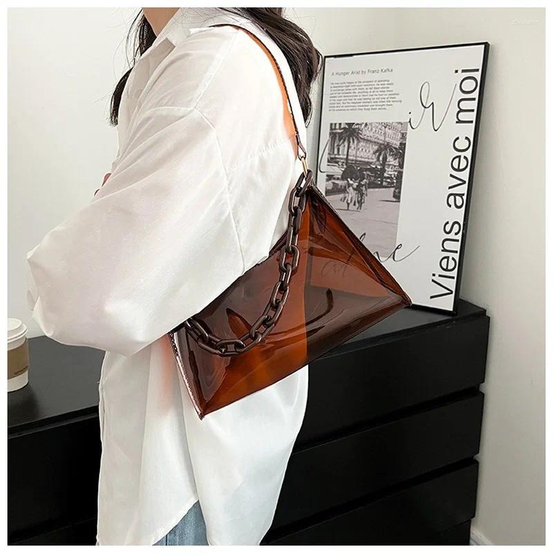 Womens Summer Handbags: Fashion Transparent PVC Shoulder Bag, Small Hobo Underarm Clutch, Mini Tote New Free Delivery Designer Bag