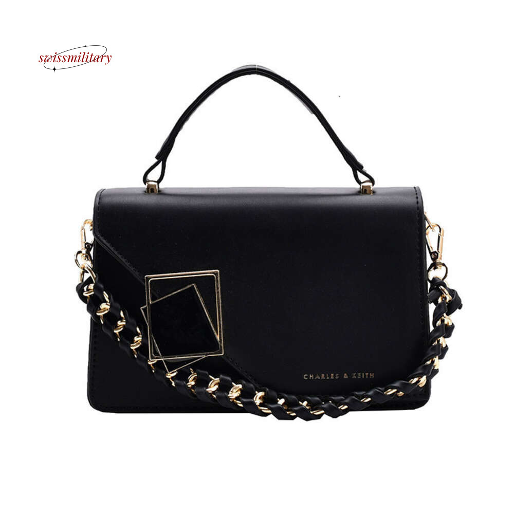 Flip Small Square Shoulder Women's Wallet Fashion PU Leather Handbag With Chain Decor Messenger Crossbody Bag #22 swissmilitary
