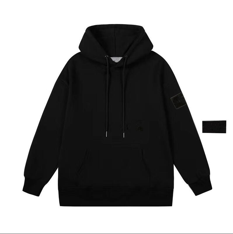ISLAND Autumn New Mens Casual Hoodies STONE Europen Fashion Sweater Compass Embroidery Two Badge Long Sleeve Zipper Pockets hoodie Casual Sweatshirt coats M-XXL 06