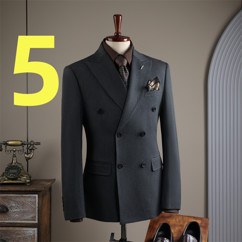 1215 Suit with Stand Collar Embroidery