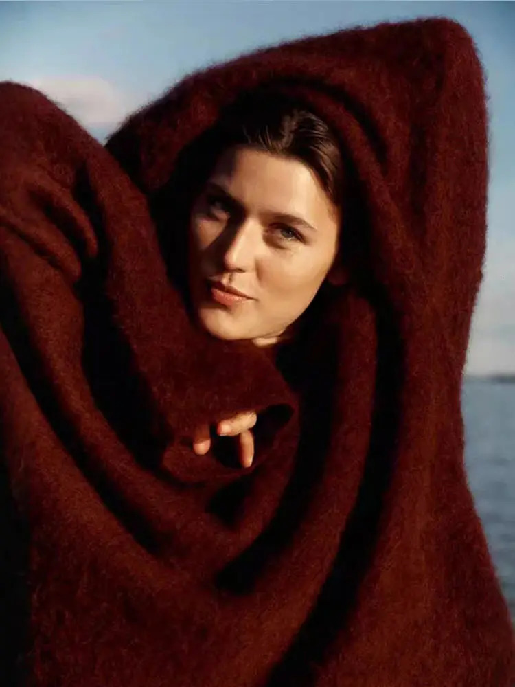 Casual Knitted Solid Sweater Womens Fashion Thick Green Loose O-neck Long Sleeve Pulling Flower Autumn Winter Warm Knitted 241128