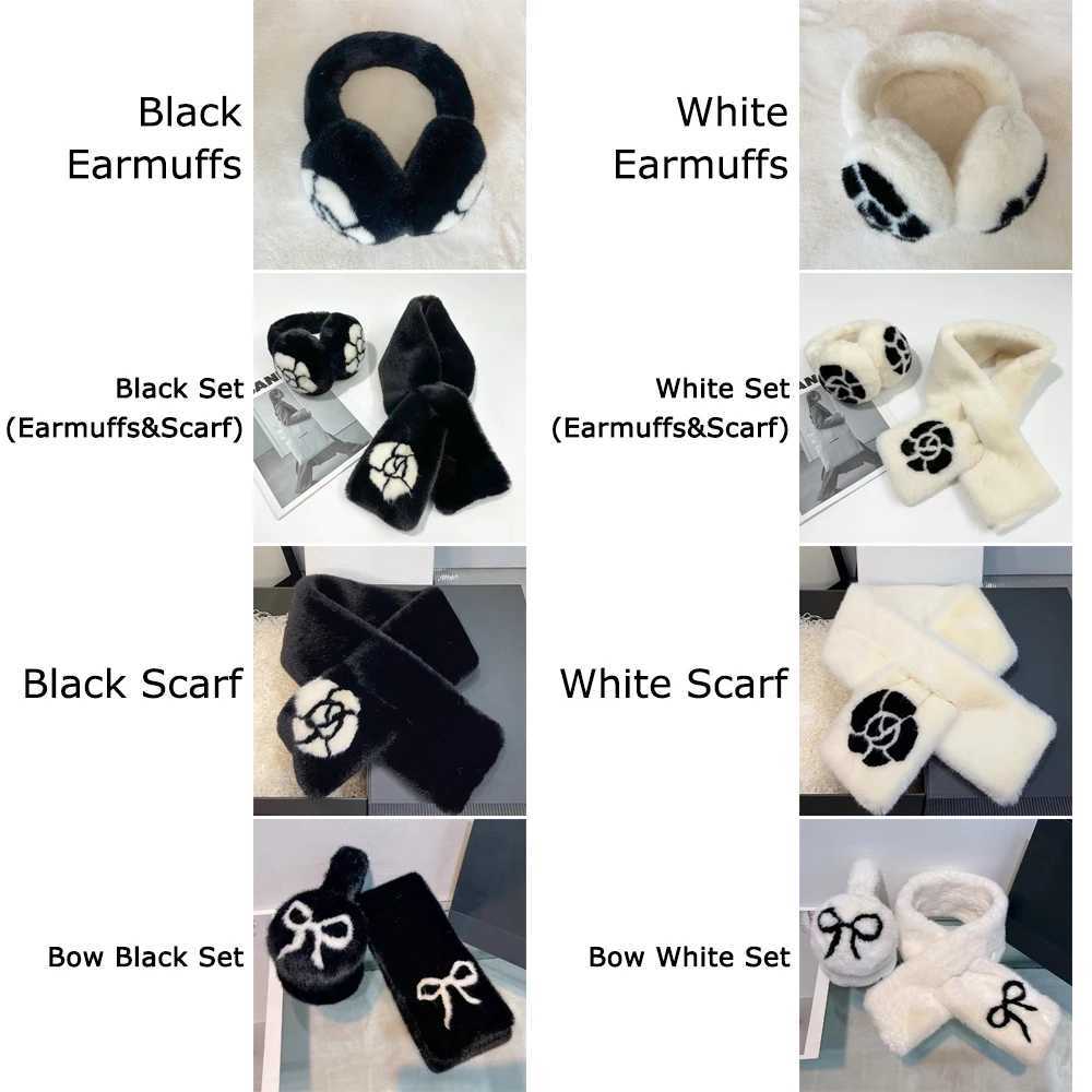 Fashion Camellia Eartips Thick Plush Eartips Cold Protection Soft Warm Eartips for Women X241128