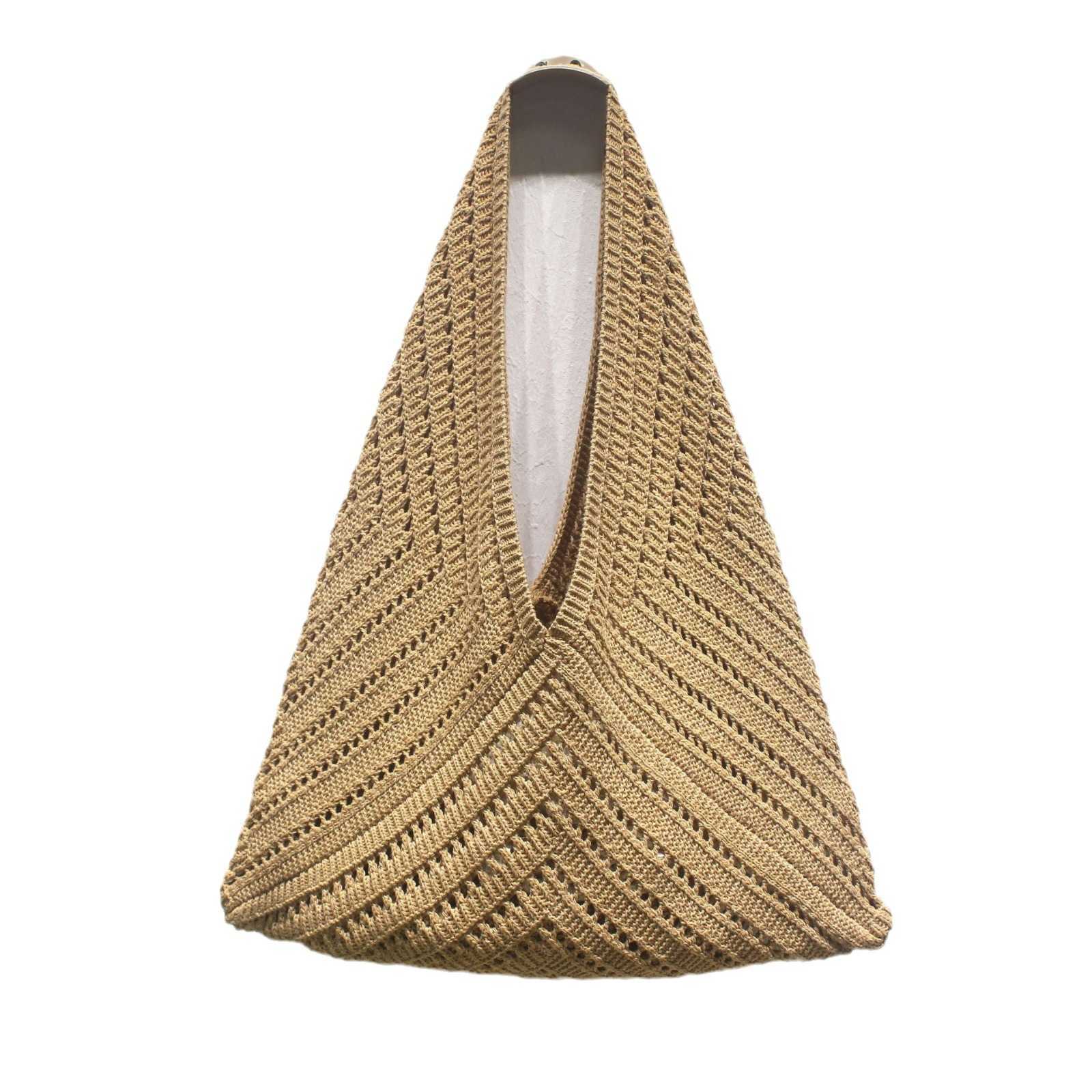 Artistic woven bag for women 2024 new trendy and fashionable casual shoulder bag, large capacity commuting tote bag