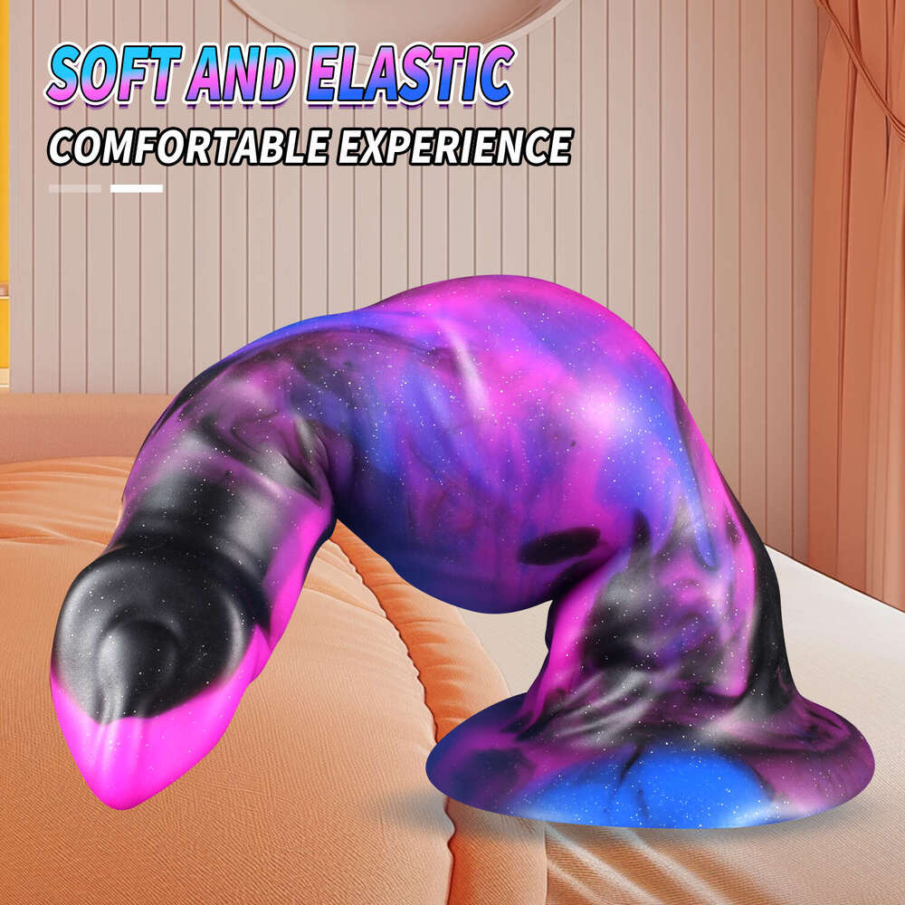 Huge Monster-Design Silicone Dildo & Butt Plug - Animal-Shaped Anal/Vaginal Toy for Women, Lesbian, Gay Adults, Strong Suction Cup