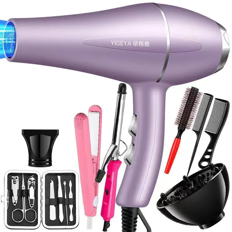 220V Hair Dryer Professional 1200W Gear Strong Power Blow Hair Dryer Brush For Hairdressing Barber Salon Tools Hair Dryer Fan 241128