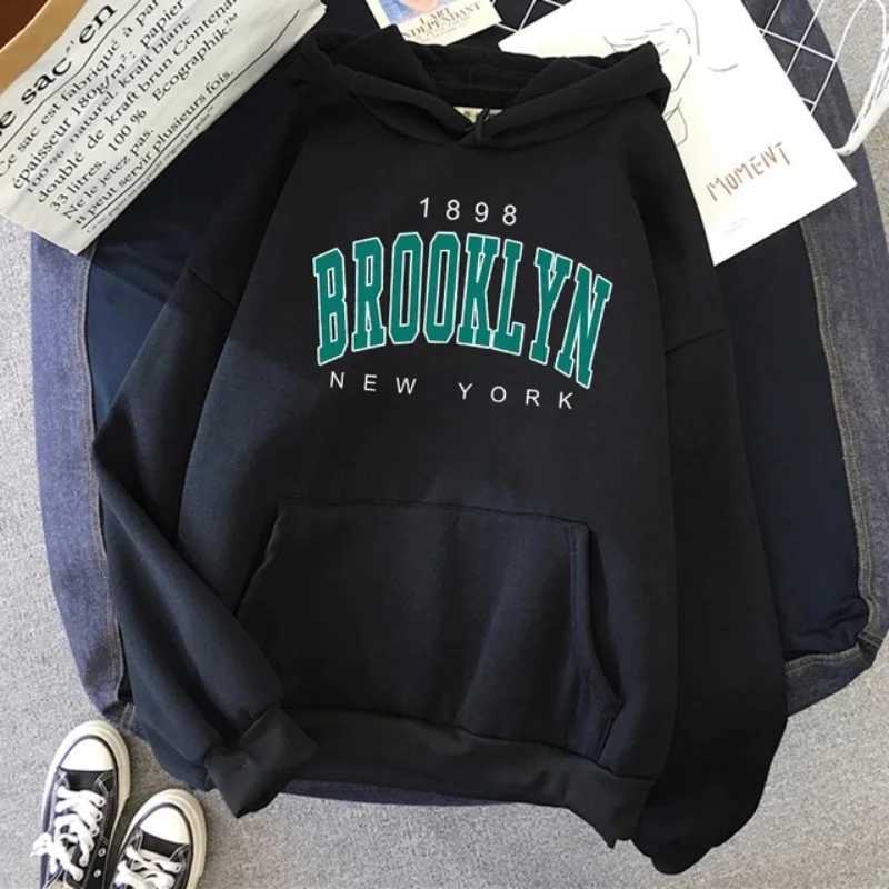 1898 Brooklyn New York printed mens hoodie spring and autumn fashion wool hoodie creative sweatshirt street loose sweatshirt XJ250621