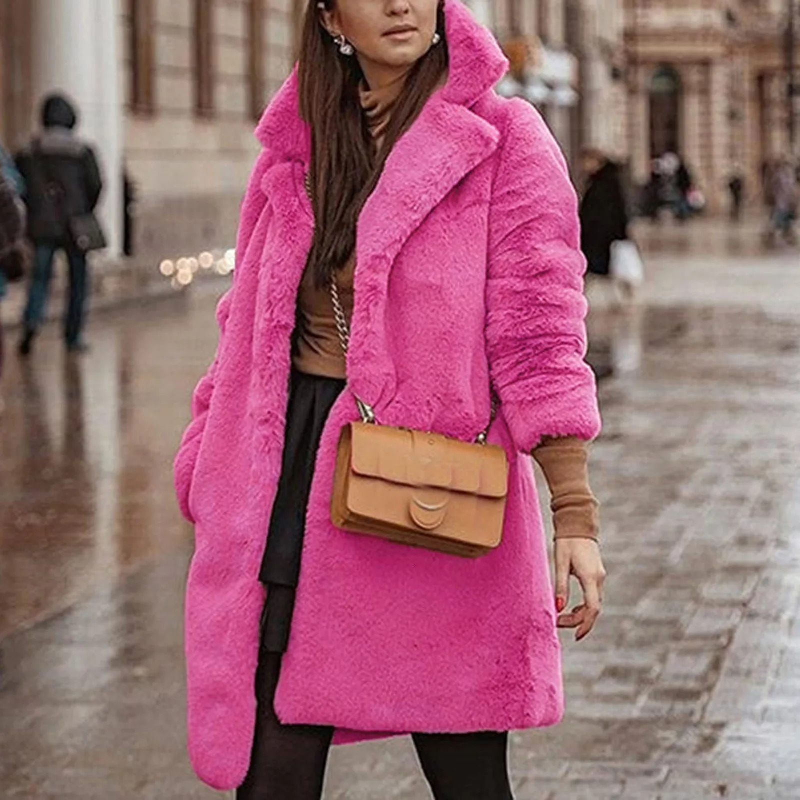 Faux Leather Winter Sheepskin Coat For Women Outwear Womens Warm Suit Teddy Bear Jackets Autumn Fur Coats 241121Z