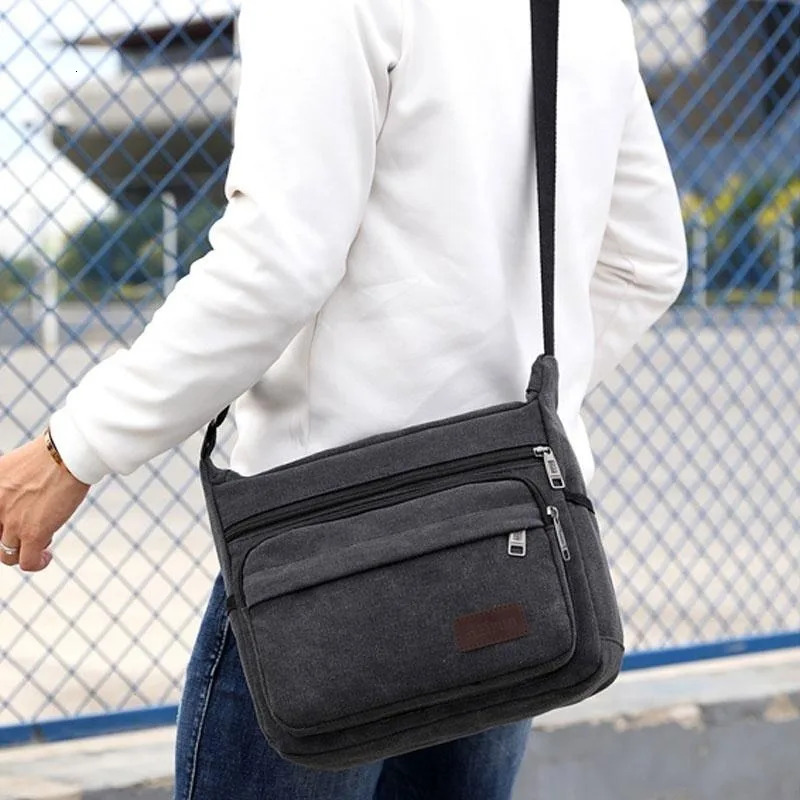 Fashion 2024 Canvas Single Shoulder Men Women Unisex Travel Crossbody Bag Outdoor Casual Satchel Vintage Messenger Bags s